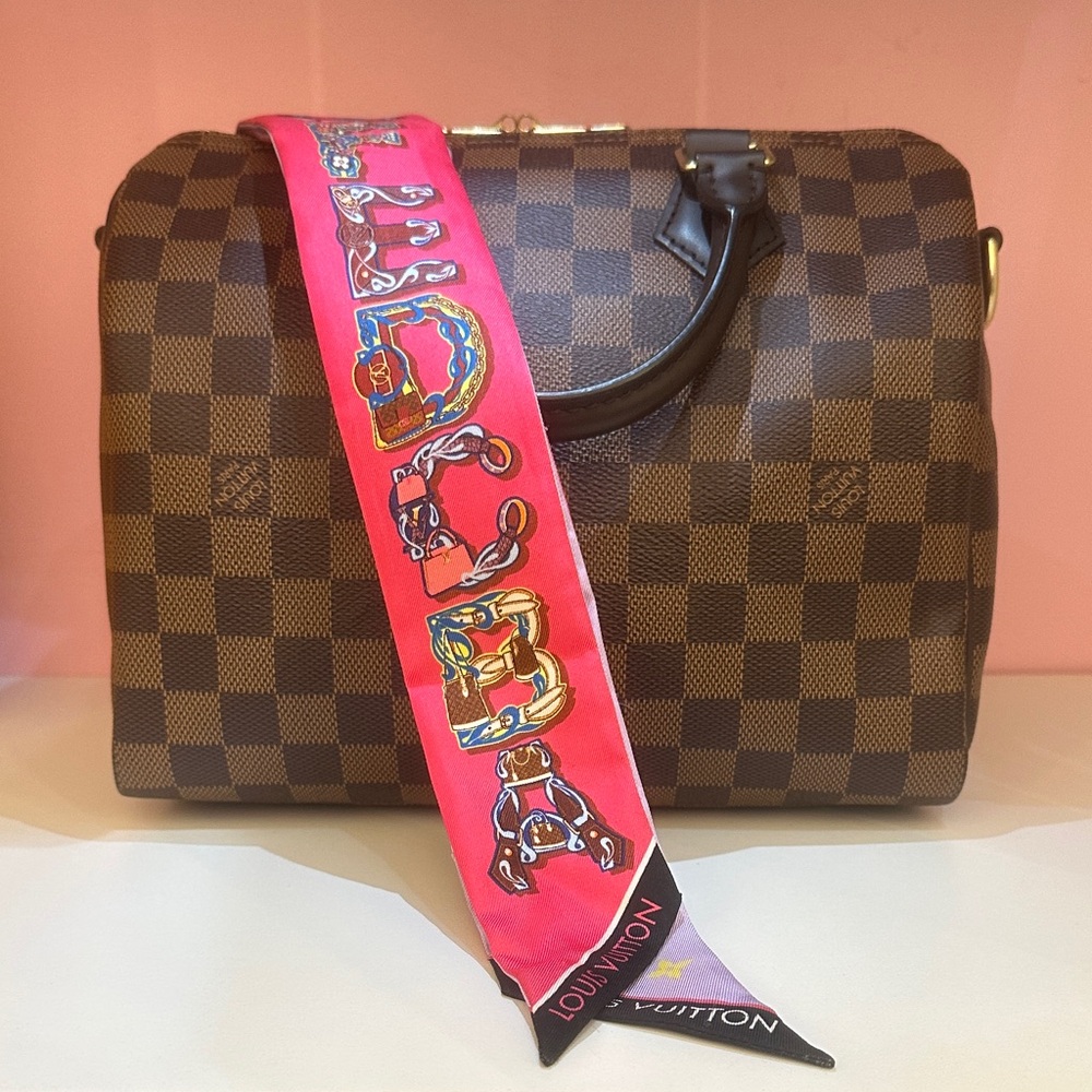 Louis Vuitton Pink/Multicolor Silk LV Me BB Silk Bandeau